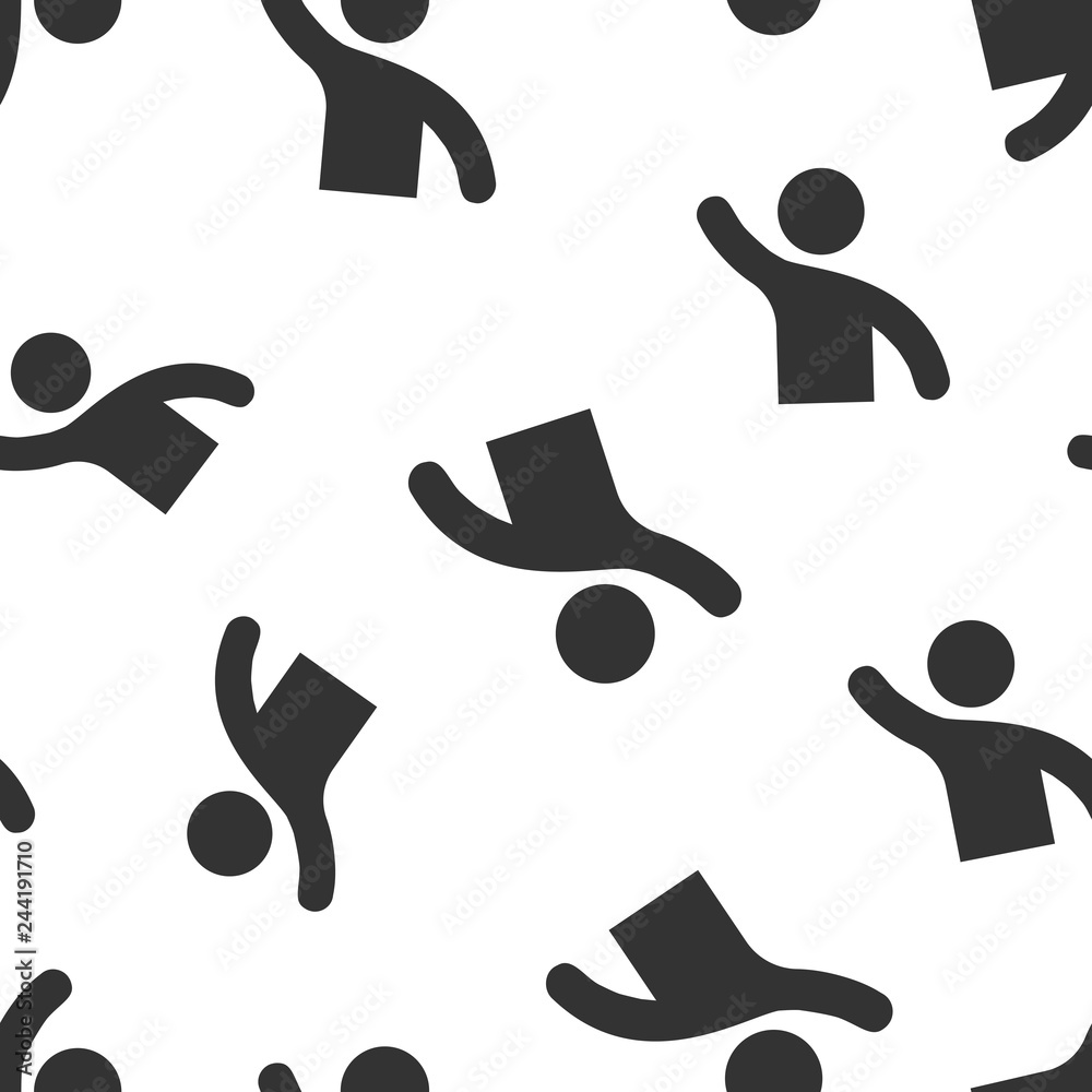 People greeting with hand up icon seamless pattern background. Person gesture vector illustration. People leader symbol pattern. People greeting with hand up icon seamless pattern background. Person gesture vector illustration. People leader symbol pattern.