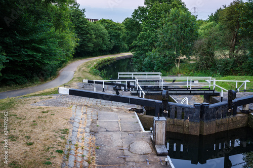 Lock gates on canal