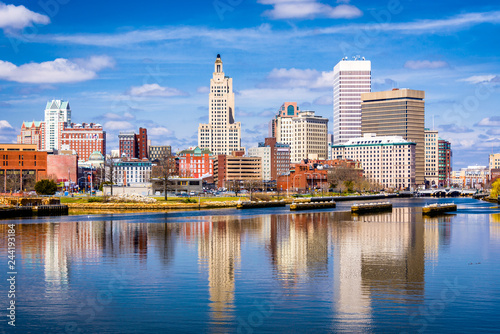 Providence, Rhode Island, USA downtown skyline on the river. © SeanPavonePhoto