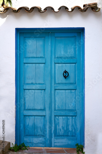 Altea blue door in Alicante Spain © lunamarina