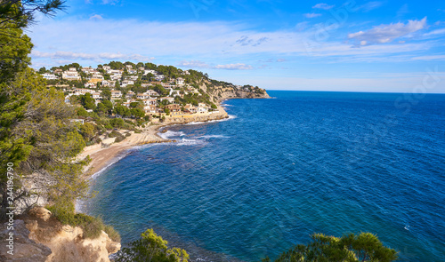 Obraz na płótnie Benissa cala Baladrar beach from Alicante