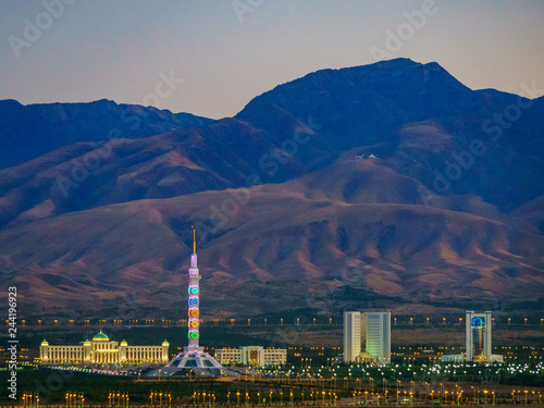 Impressions from Ashgabat, capital of Turkmenistan, from the Gate of Hell and Mausoleum in Konya Urgench photo