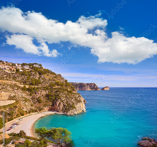 La Granadella beach in Javea of Spain