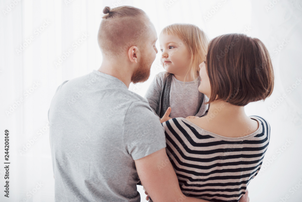Happy family spending time with home. Happy family spending time with home.