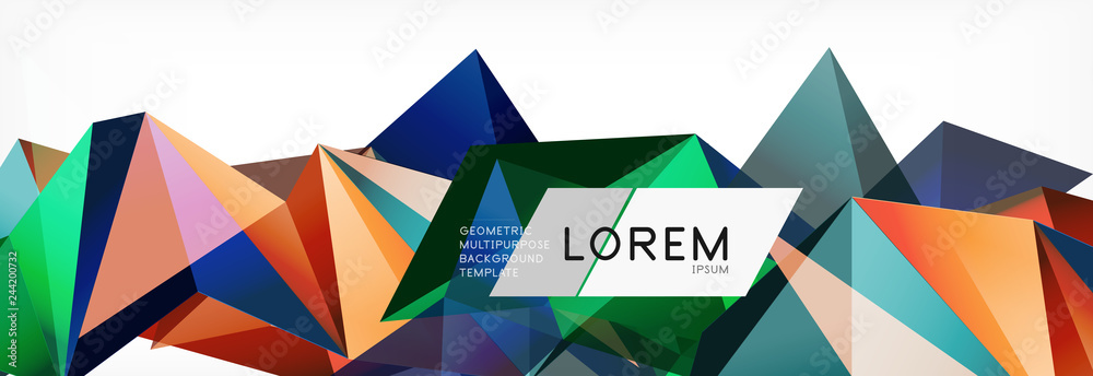 3d card on light backdrop. Abstract triangle pattern. Futuristic geometric background. 3d card on light backdrop. Abstract triangle pattern. Futuristic geometric background.