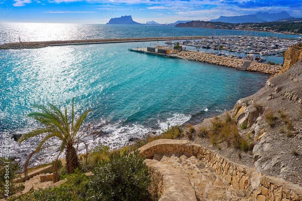 Moraira beach Portitxolet in Alicante