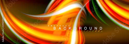 Blurred fluid colors background, abstract waves lines, mixing colours with light effects on light backdrop. Vector artistic illustration for presentation, app wallpaper, banner or posters