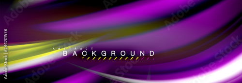 Blurred fluid colors background, abstract waves lines, mixing colours with light effects on light backdrop. Vector artistic illustration for presentation, app wallpaper, banner or posters