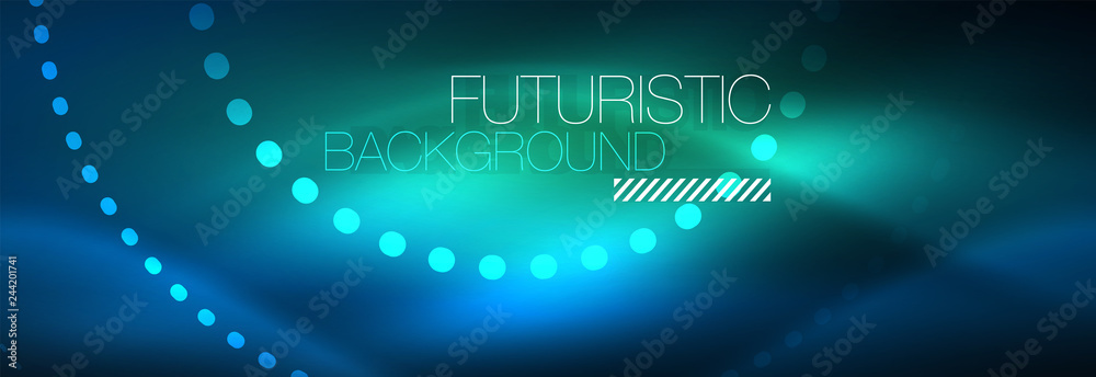 Glowing neon circle line dots, round line design, abstract style on black background. Neon abstract round circles Magic neon lights and glowing dots Glowing neon circle line dots, round line design, abstract style on black background. Neon abstract round circles Magic neon lights and glowing dots