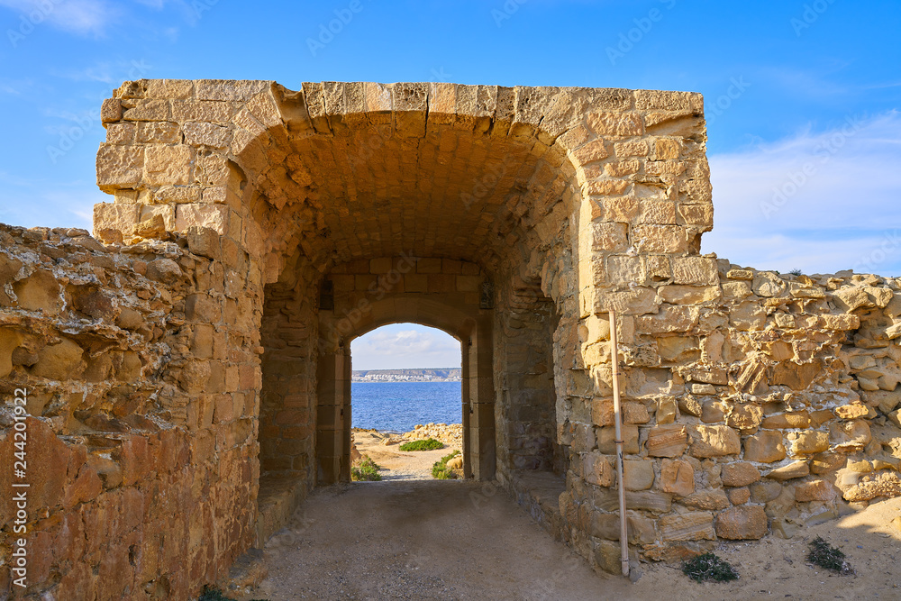 Fortress arch door in Nova Tabarca island