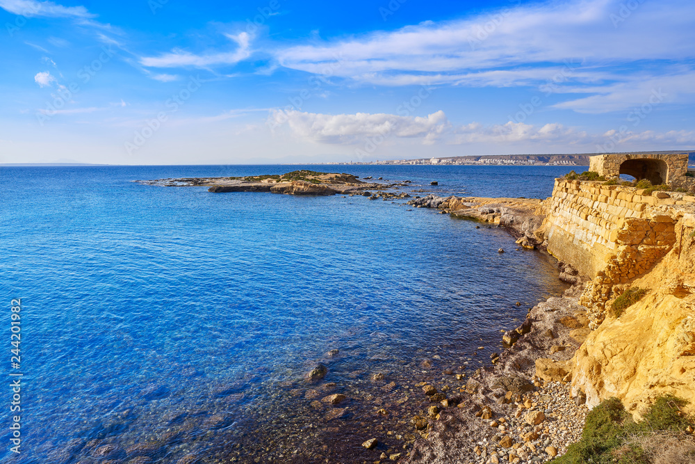 Mediterranean sea in Nova Tabarca Spain Mediterranean sea in Nova Tabarca Spain