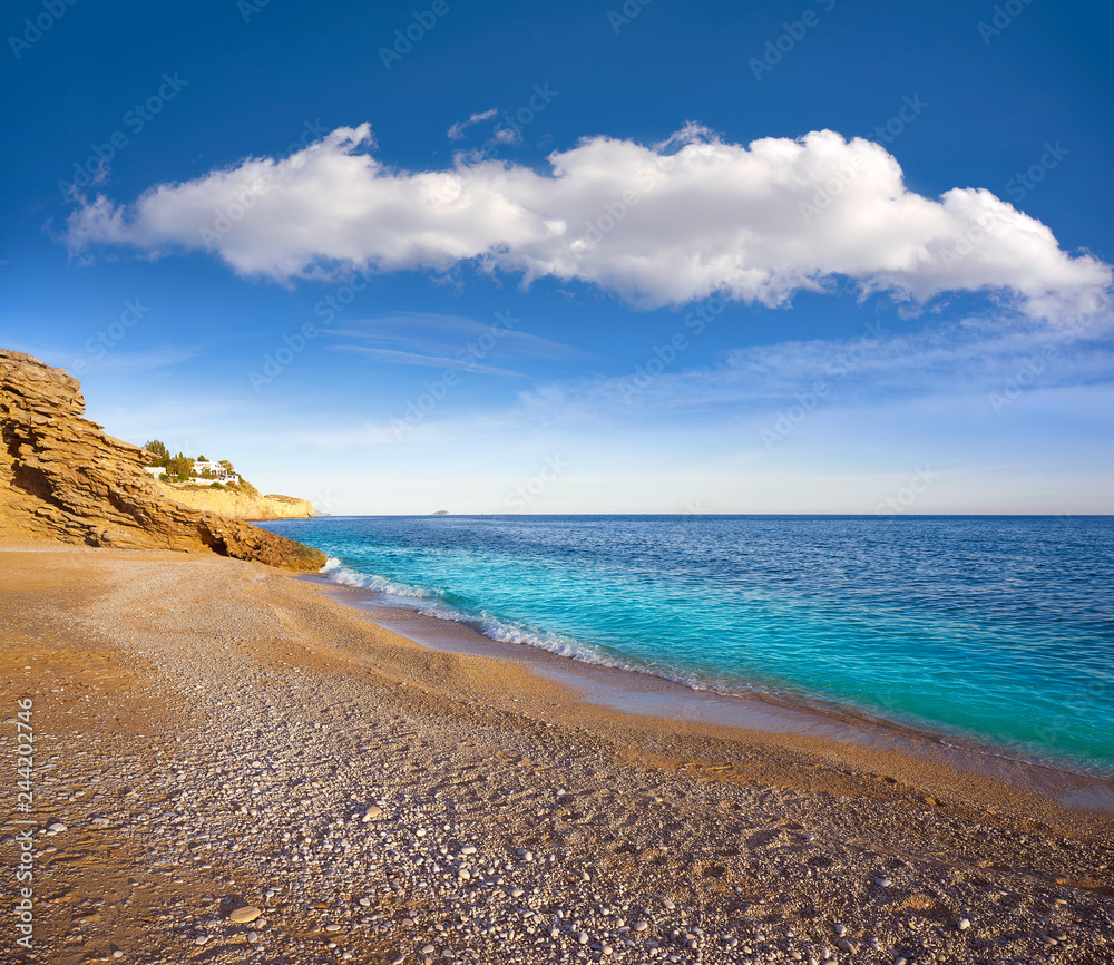 Obraz premium La Caleta beach playa in Villajoyosa of Alicante