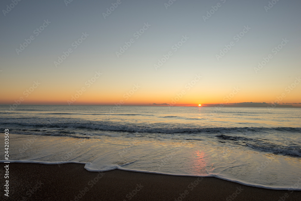 Fototapeta premium Sunrise on a beach in Denia, Alicante