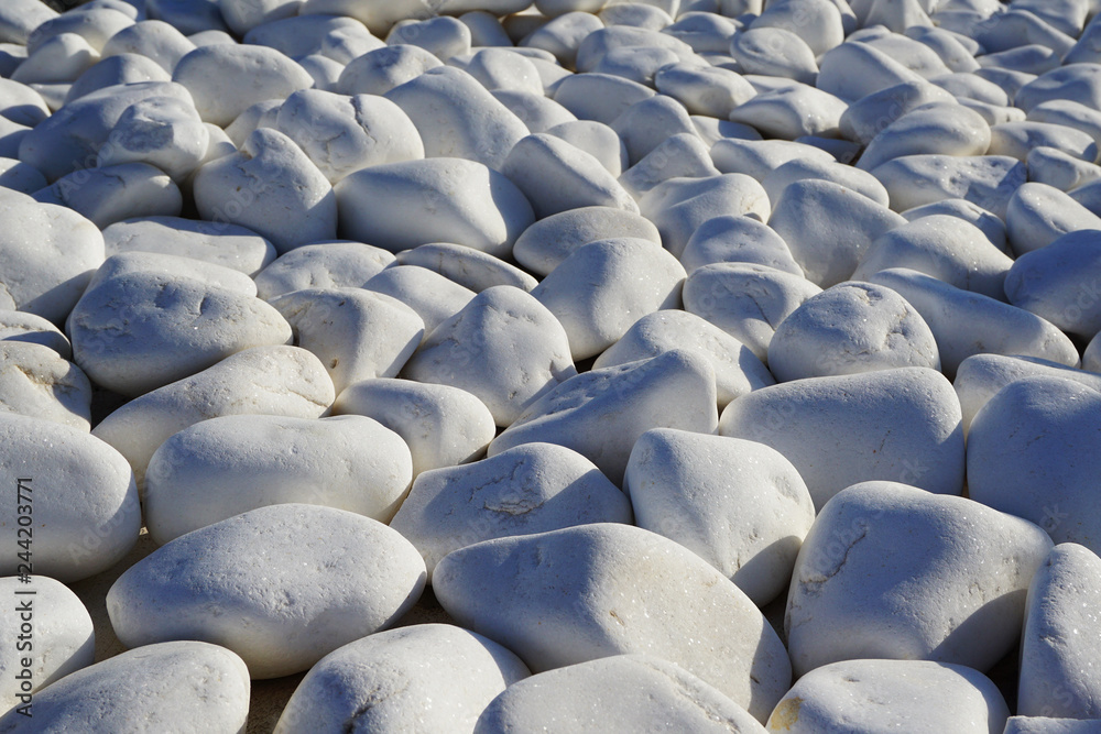 Fototapeta premium Detail of white stones in Oia, Santorini