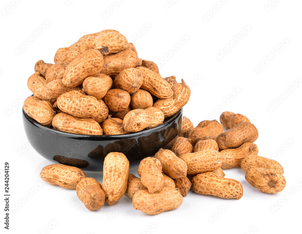 Peanuts on white background Peanuts on white background
