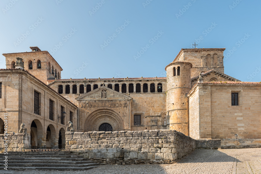 The Colegiata, a famous religious building in Santillana del Mar, Cantabria, Spain