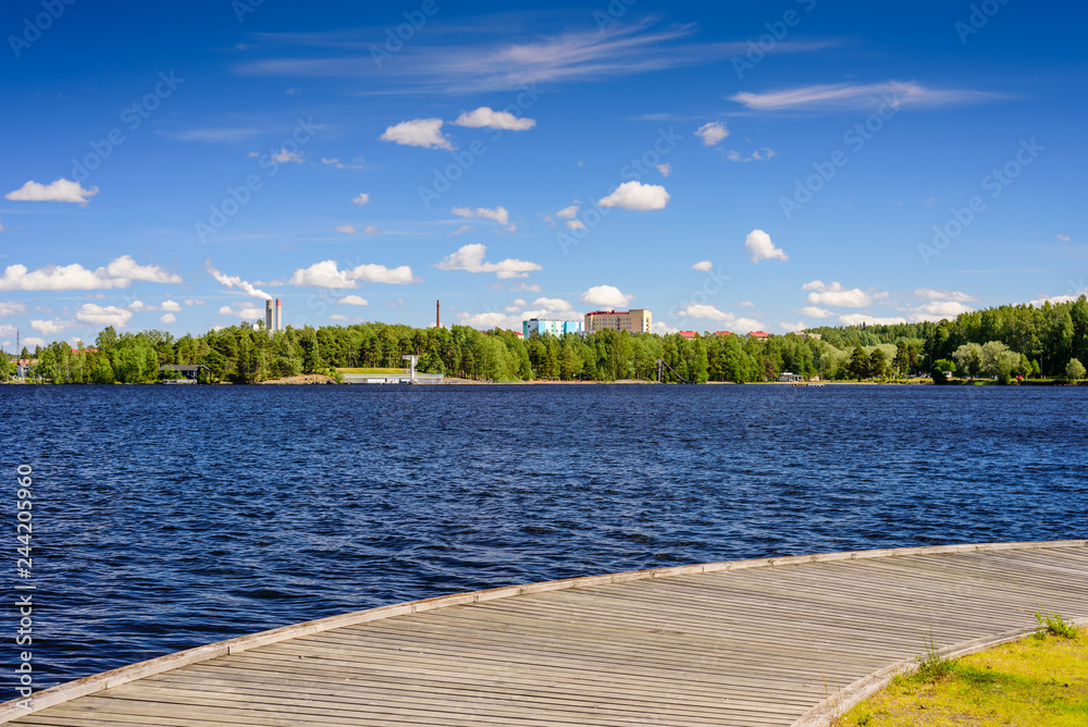 Saimaa lake, a beautiful summer, Lappeenranta town, Finland