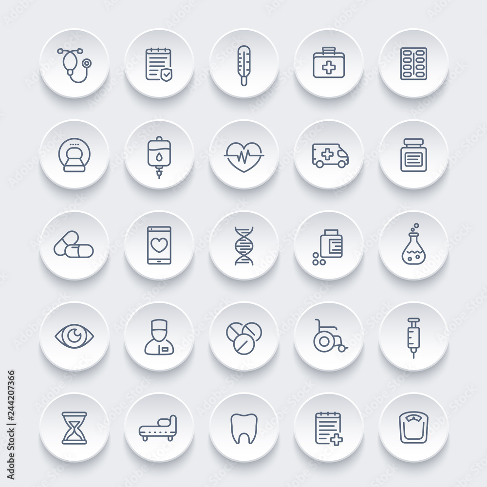 medicine, healthcare line icons set, health insurance, pills, mri scan, ambulance, iv bag, wheelchair, syringe medicine, healthcare line icons set, health insurance, pills, mri scan, ambulance, iv bag, wheelchair, syringe