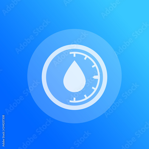 humidity vector icon, water level control