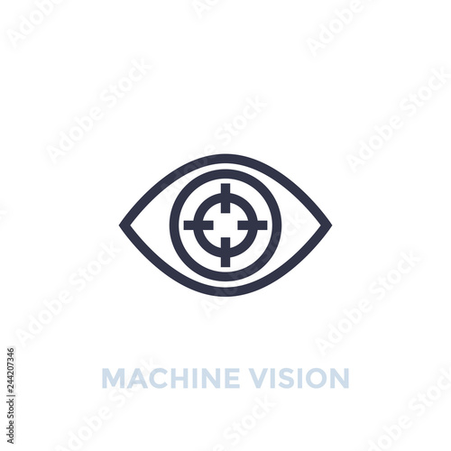 Machine vision icon, visual recognition