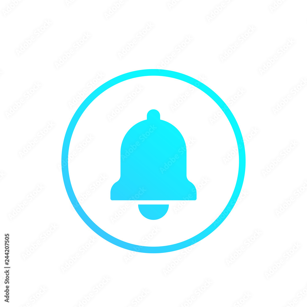 Notification icon in circle Notification icon in circle