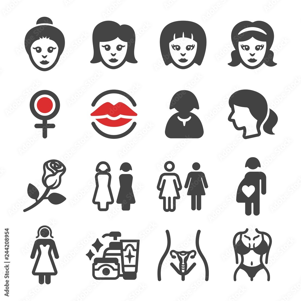 woman,female icon set,vector and illustration woman,female icon set,vector and illustration