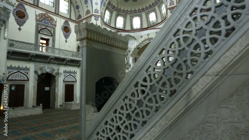 Istanbul Ottoman Gazi Ahmet Pasa Mosque Interior Minber Ornament photo