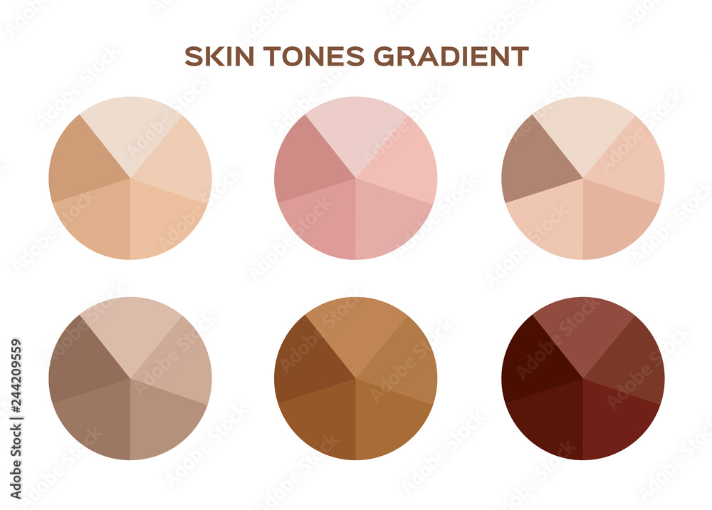 Fototapeta premium skin tone index color . infographic vector