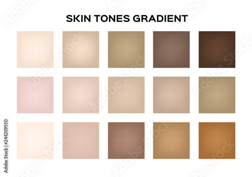 skin tone index color . infographic vector