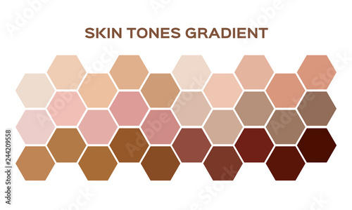 skin tone index color . infographic vector