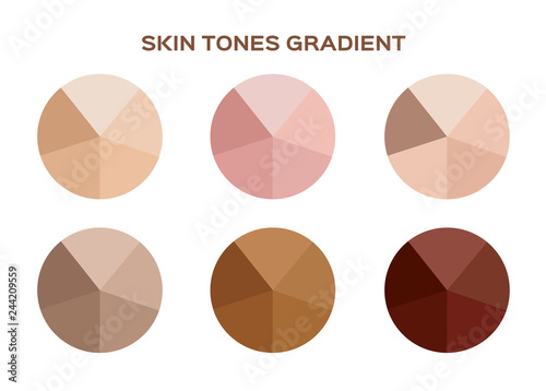 skin tone index color . infographic vector