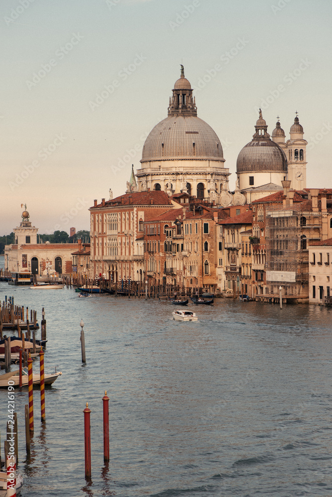 View of Venice. Grand Canale. Basilica of Santa Maria della Salute