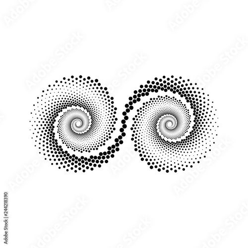 Design spiral dots backdrop
