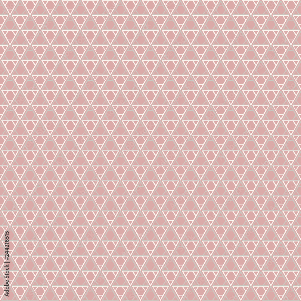 Geometric vintage line seamless background in pink and white pastel colors. Simple graphic design, trendy geometry in scandinavian style. For baby linen, web page background, gift and wrapping paper. 
