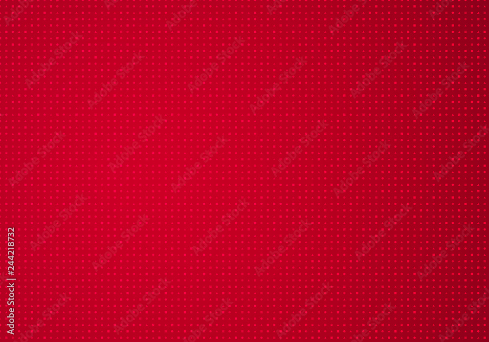 Bright Ruby Horizontal Vector Background with Geometric Pattern. Red Texture.