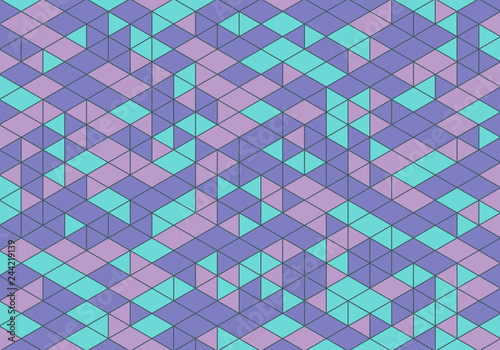 Abstract Geometric Background with Colorful Mosaic Shapes. Vector Digital Illustration.