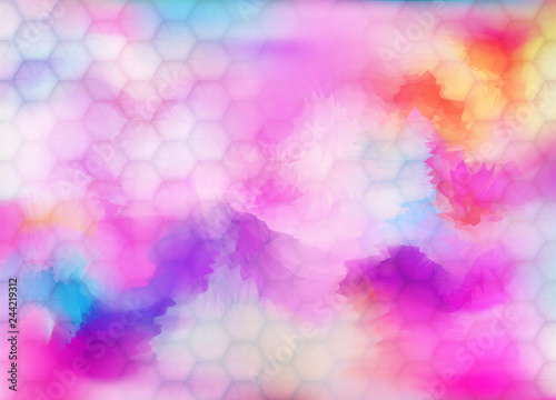 Vector Abstract Background with Colorful Paint Splashes. Indian Holi Festival Banner.