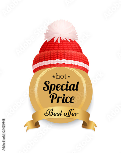 Hot Special Offer Lettering Label Knitted Red Hat