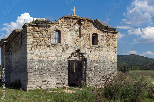 Abandoned Medieval Eastern Orthodox church of Saint John of Rila at the bottom of Zhrebchevo Reservoir, Sliven Region, Bulgaria © Stoyan Haytov