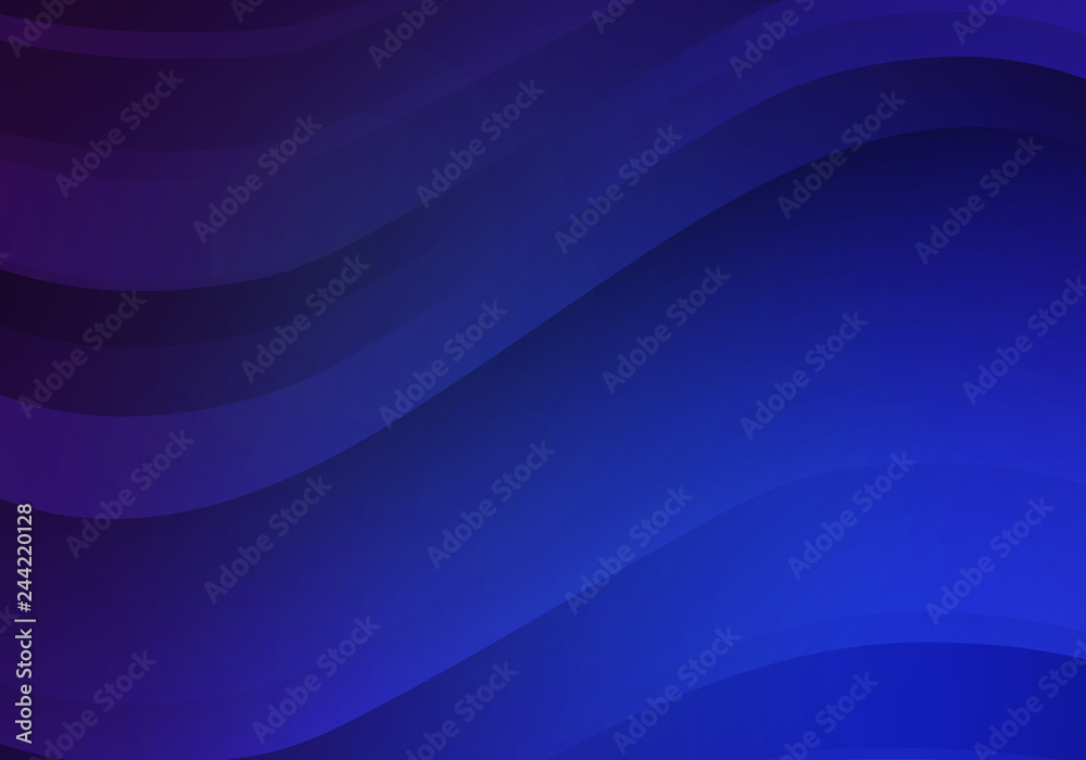 Abstract Blue Background with Waves. Vector Minimal Banner Abstract Blue Background with Waves. Vector Minimal Banner