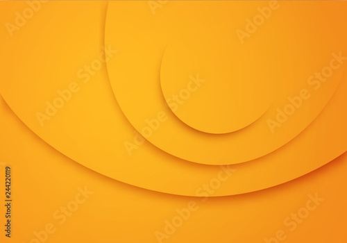 Yellow Vector Background with Circle Stripes. Yellow Texture. Illustration for Business Banners or Summer Posters