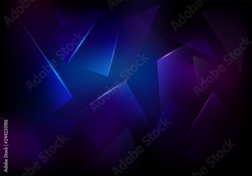 Vector Broken Glass Dark Purple and Blue Background