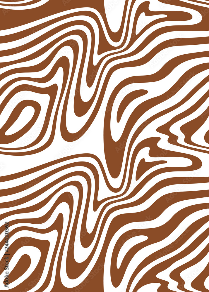 Vector Seamless Pattern with Flowing Milk Chocolate. Creative Food Background for Packaging Design and Advertisement