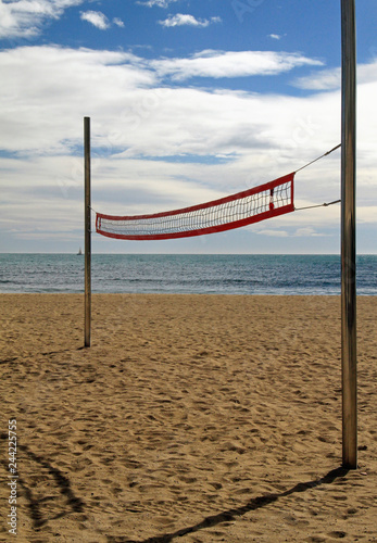 Beach volleyball court in Barcelona