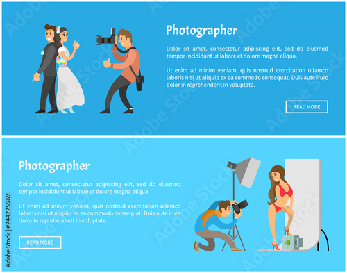 Wedding and Studio Photographers with Cameras