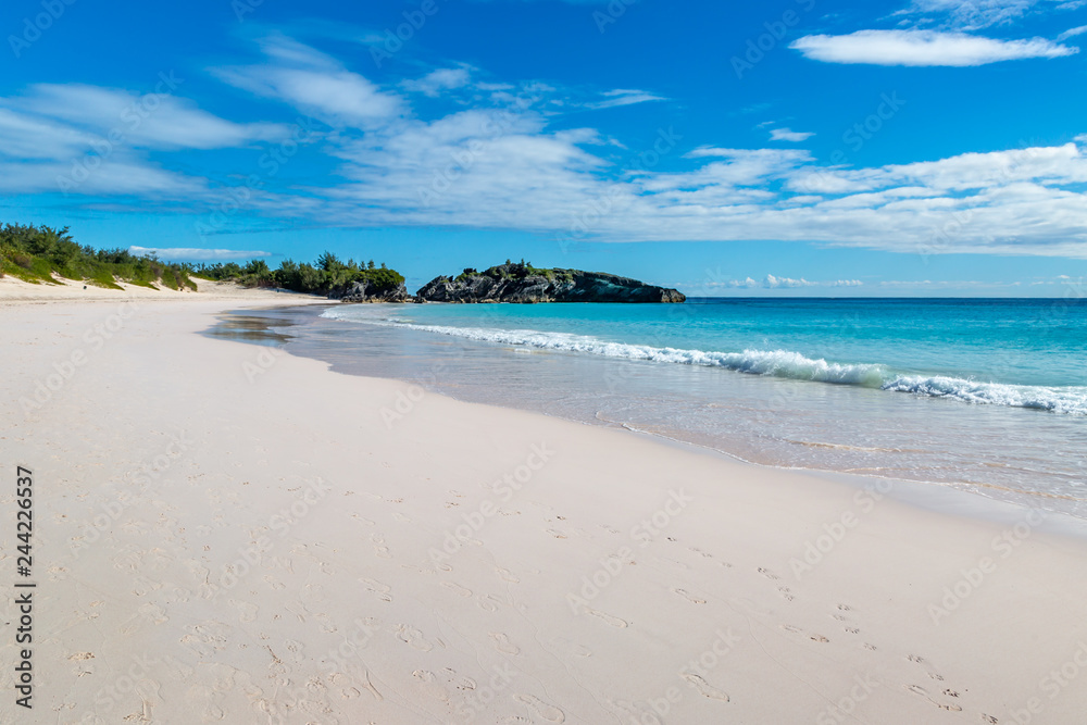 Horseshoe Bay Beach on the Island of Bermuda, on a Sunny Day