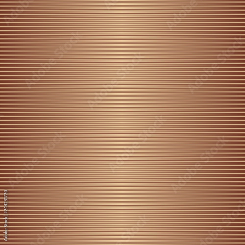 Fototapeta Naklejka Na Ścianę i Meble -  Shiny bronze gradient metal seamless striped pattern