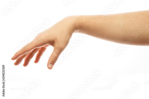 Canvastavla Man hand throwing invisible objects