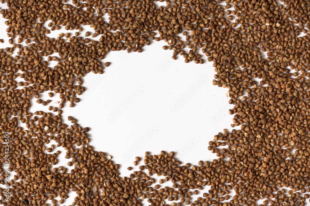 buckwheat on a light background buckwheat on a light background
