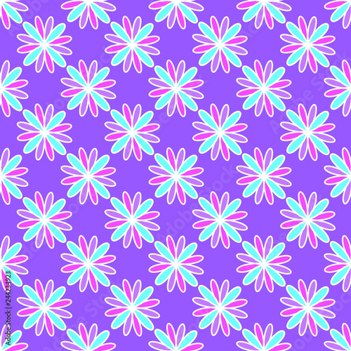 Floral Pattern on the purple background
